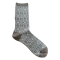 National style diamond pattern men's short crew socks